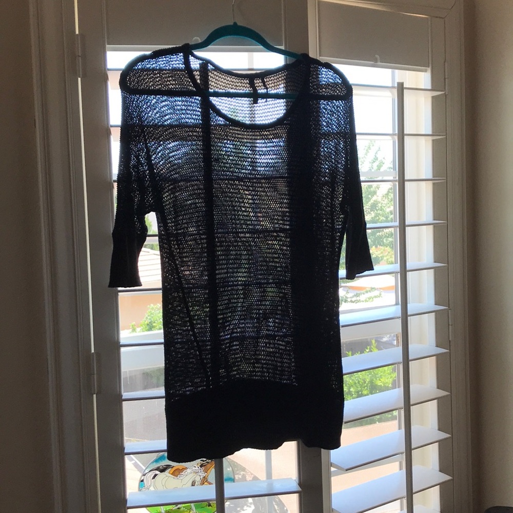 Guess black mesh sweater
